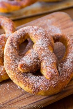 
                        
                            Cinnamon-Sugar Soft Pretzels - homemade pretzels are so much easier (and quicker) than you think! food, snacks
                        
                    