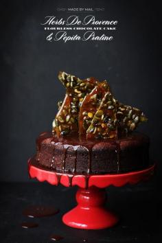 
                        
                            Flourless Chocolate Cake with Herbs de Provence and Pepita Praline
                        
                    