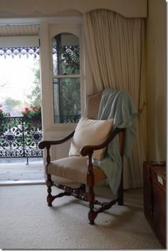 An armchair at the pop-up Barossa Homestead, Paddington