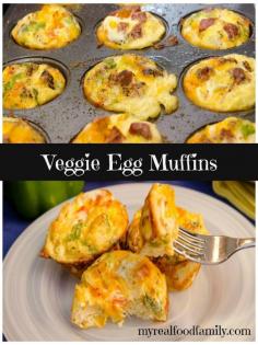 Veggie egg muffins are an easy, healthy breakfast (or dinner option)!