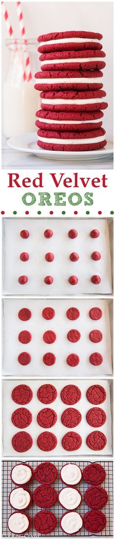 Red Velvet Oreo Cookies - these cookies are unbelievably delicious! If you like red velvet you will LOVE these!