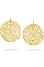
                        
                            Large 18-karat gold diamond earrings
                        
                    