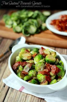 
                    
                        Pan Sauteed Brussels Sprouts with sweet Caramelized Onions and salty crispy Bacon, the ultimate holiday side dish recipe! | www.joyfulhealthy... #ALDIholiday #paleo #glutenfree
                    
                
