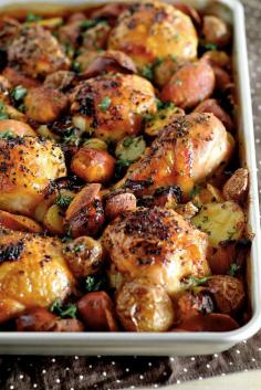 
                    
                        Spanish Chicken with Chorizo and Potatoes
                    
                