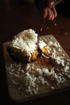 CHAI SPICE PUMPKIN PIE WITH GINGERSNAP CRUST AND COCONUT WHIPPED CREAM