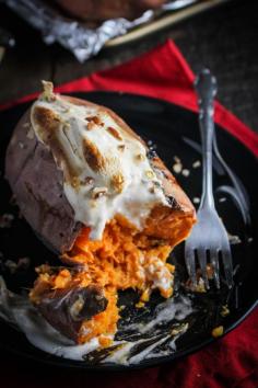 
                    
                        Baked Sweet Potatoes with Maple-Meringue Topping
                    
                