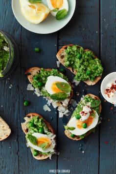Egg, Green Bean, & Pesto Sandwiches | Kwestia Smaku