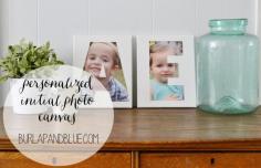 mod podged photo canvas 1 600x385 Personalized Initial Photo Canvas {a tutorial}