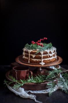 A Christmas Cake | Date & Honey Cake With A Cinnamon Orange Glaze