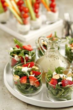 appetizer salads at a party