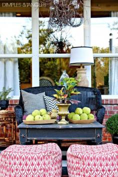 Fall Home Tour || Outdoor patio living space
