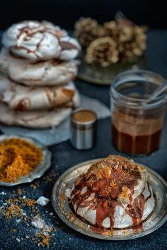 
                    
                        Gingerbread & chocolate meringues with Biscoff whipped cream
                    
                