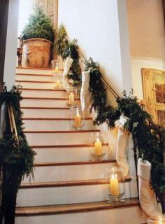 christmas stairscase decoration ideas