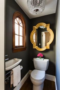 
                    
                        #Black and #Gold Powder Room
                    
                