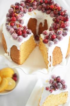 
                    
                        Orange Chiffon Cake with Sparkling Cranberries
                    
                