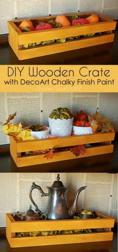 
                        
                            Experiment with layering wood stain, paint and wax with this DIY Wooden Crate. The final product is perfect for the Thanksgiving Table
                        
                    