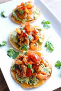 
                    
                        Simple Shrimp and Guacamole Tostadas | Bev Cooks
                    
                