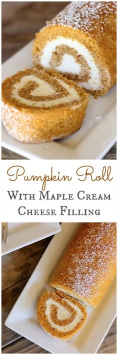
                    
                        Pumpkin Roll With Maple Cream Cheese Filling
                    
                