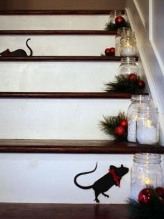 christmas stairs decor ideas