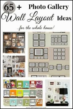 
                        
                            65 plus photo gallery wall layout ideas - get lots of great ideas to combine sizes and layouts of pictures!
                        
                    