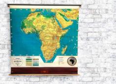 Add an old school map to your home for a vintage chic look