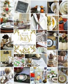 25 Thanksgiving tablescapes/place settings. Tons of inspiration for Thanksgiving