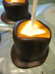 Marshmallows dipped in caramel, left to harden, and dunked in chocolate (all on a stick) - Forget cake pops!! I might have already pinned this once, but it's worth pinning multiple times! :D