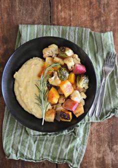 
                    
                        Creamy Parmesan Polenta with Maple Roasted Vegetables
                    
                