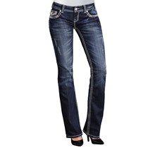 
                    
                        Rock & Roll Cowgirl Embroidered Jeans - Low Rise, Bootcut (For Women) in Dark Wash - Closeouts
                    
                