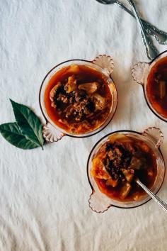 
                    
                        Cabbage + Sausage Soup
                    
                