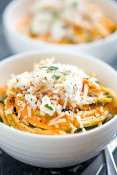 
                    
                        Creamy Roasted Red Pepper Zucchini Noodles
                    
                