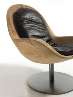 
                    
                        Swivel #wooden #armchair CREUS by @Riva Industria Mobili | Design pininfarina
                    
                