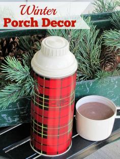
                    
                        Festive DIY winter front porch decor including lots of vintage and thrift store decorating ideas.  And best of all , it easily transitiions from Christmas to generic winter decor.  via houseofhawthornes...
                    
                