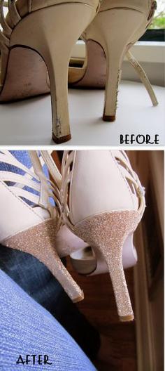 
                    
                        DIY Glitter Heels - Great way to repair and sparkle up any pair of heels!
                    
                