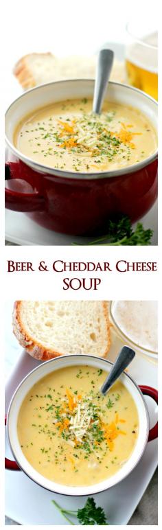 
                    
                        Beer & Cheddar Cheese Soup | www.diethood.com | Perfect for a weeknight meal, this Beer and Cheese Soup is creamy, delicious and it is so easy to make!
                    
                