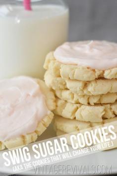 
                    
                        Knockoff Swig Sugar Cookie Recipe (LITERALLY The Best Cookie Known To Man!!) - Vintage Revivals
                    
                