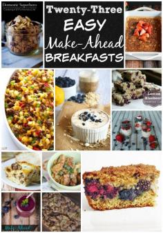 
                    
                        Twenty-Three Easy Make-Ahead Breakfasts - These are perfect for Christmas morning!
                    
                