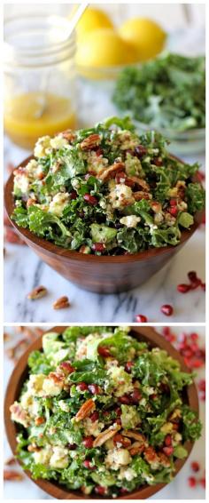 
                    
                        Kale Salad with Meyer Lemon Vinaigrette // fresh, healthy & zesty
                    
                