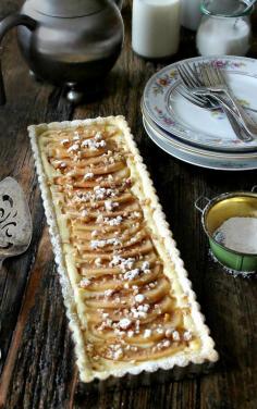 
                    
                        Pear and Cardamom Cream Cheese Tart
                    
                