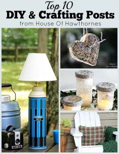 
                    
                        Top Ten DIY And Crafting Posts from 2014 via houseofhawthornes... (lots of cute ideas!!!)
                    
                