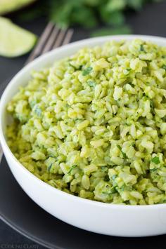 
                    
                        Avocado Cilantro Lime Rice - It's so easy, so creamy and it tastes like guacamole! What's not to love?
                    
                