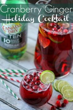 
                    
                        Cranberry Ginger Holiday Cocktail is the perfect signature cocktail for holiday parties!
                    
                