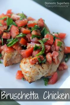 
                    
                        Skinny Bruschetta Chicken is so delicious and healthy! This is great for the after holidays diet!
                    
                