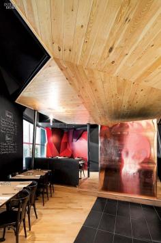 
                    
                        Project: Chez Carl Tapas & BBQ.  Firms: Jean de Lessard, Designers Créatifs.  Location: Verdun, Quebec.
                    
                