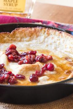 
                    
                        Eggnog Dutch Baby Pancakes with Cranberries
                    
                