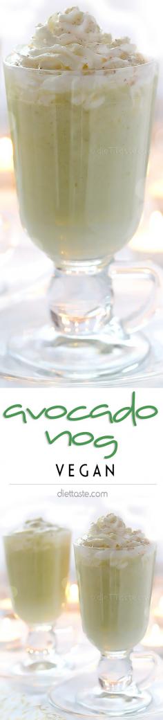 
                    
                        Avocado Nog - cozy creamy eggless eggnog to spice your holiday spirit! - diettaste.com
                    
                