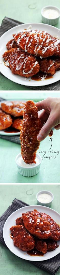 
                    
                        Now you can make Winger's famous sticky fingers right at home anytime you get a craving. 3 easy steps will put these saucy baked chicken strips on the table in just 30 minutes!
                    
                