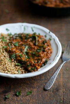 
                    
                        Red Lentils and Spinach in Masala Sauce | Naturally Ella
                    
                