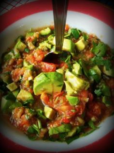 
                    
                        Roasted Garlic Tomato Salsa With Avocado - Hispanic Kitchen
                    
                