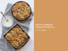 
                    
                        CINNAMON ROLLS 10 WAYS – Peach Cobbler Cinnamon Rolls
                    
                